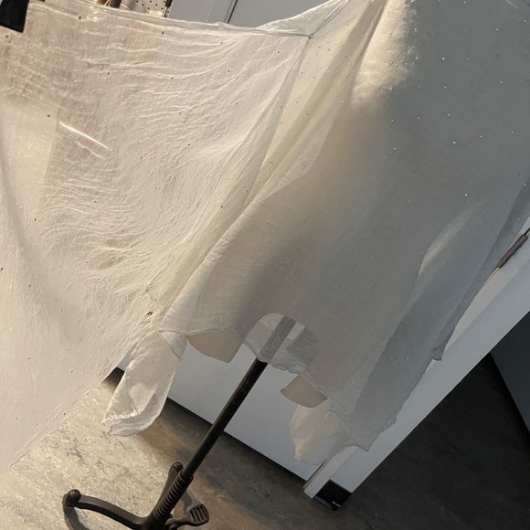 Sheer Light Green Randi and WIll Wool and Silk Poncho - Picture 8 of 8